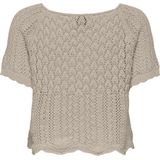 Gebreide Pullover - O-hals - Korte Mouwen - Zacht Knitwear - Regular Fit