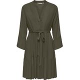 ONLClemmentine - Jurk - Effen - Viscose - Lange Mouwen - Knielengte