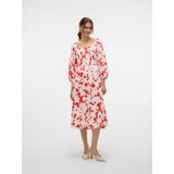 Vmdicthe - Midi-jurk - Bloemenprint - Regular Fit - Tot aan de Enkel - 3/4 Mouwen
