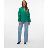 VERO MODA Blouse 'VMNOEL'  smaragd / wit