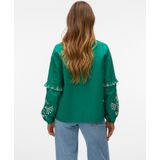 VERO MODA Blouse 'VMNOEL'  smaragd / wit