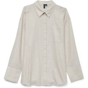 VERO MODA - PAULINE Blouse - Katoen - Kraag - Knoopsluiting - Lange Mouwen
