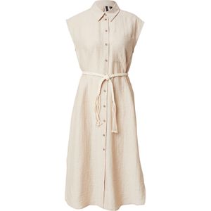 Vero Moda - Midi Jurk - Zandkleur - 66% Lenzing Ecovero Viscose