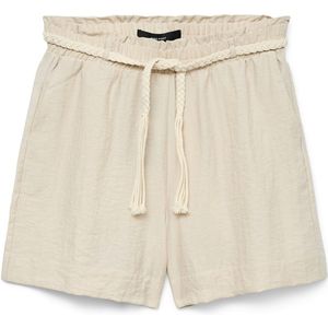 Vero Moda - Vmheaven Hw Belt Shorts - Beige - 66% Lenzing Ecovero Viscose
