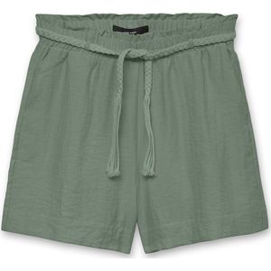 Vero Moda - Vmheaven Hw Belt Shorts - Bermudas - Hedge Green - Katoen