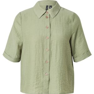 Blouse - Effen - Viscose - Normale Pasvorm - Halve Mouw