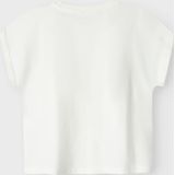 NAME IT - Nkfforva Ss Short Loose Top - Cloud Dancer - Katoen