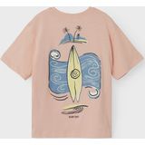 NAME IT KIDS - T-shirt - Zalmroze - Regular Fit - Katoen