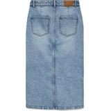 Spijkerrok - Blauw - 99% Katoen, 1% Elastaan - Hoge Taille, Split Voor