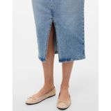 Spijkerrok - Blauw - 99% Katoen, 1% Elastaan - Hoge Taille, Split Voor