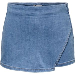 ONLY Onlmist-yasmine Mw Wrap Skort Dnm Noos Onlmist-Yasmine Mw Wrap Skort Dnm Noos Dames (1 stuk), Medium blauwe denim, L