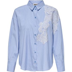ONLY Blouse 'ONLKIRI'  lichtblauw / wit