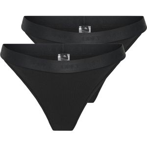 ONLY - Strings - Zwart - Stretchkatoen - 2-Pack