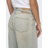 Jeans - Effen - Denim - Ripped - Wide Leg - Mid Waist