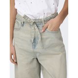 Jeans - Effen - Denim - Ripped - Wide Leg - Mid Waist