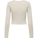 Only - ONLRICA LIFE LS VNECK - Gebreide Trui - Birch - V-hals - Lange Mouwen