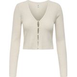 Only - ONLRICA LIFE LS VNECK - Gebreide Trui - Birch - V-hals - Lange Mouwen