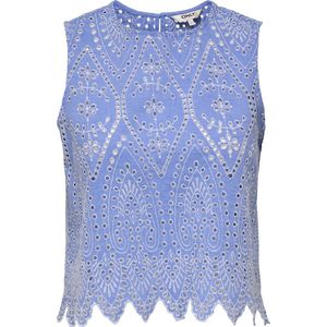 ONLY - Onltulum Sl Emb Top - Dames Tanktop - Blauw - 1 Stuk