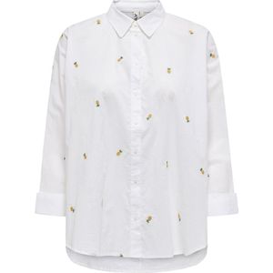 Only Hemd Onlnew Lina Grace Ls Emb - Helder Wit