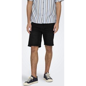 ONLY & SONS - ONSWEFT PIM - Bermuda's - Washed Black - Regular Fit
