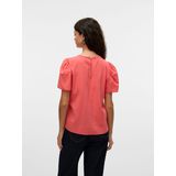 Blouse - Effen - Katoen - Normale Pasvorm - Kwartmouw