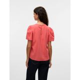 Blouse - Effen - Katoen - Normale Pasvorm - Kwartmouw