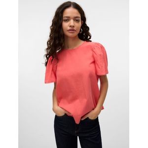 Blouse - Effen - Katoen - Normale Pasvorm - Kwartmouw