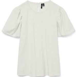 Vero Moda - Pretty - Blouseshirt - Effen - Katoen - Korte Mouwen