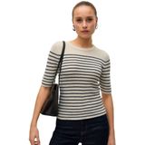 VERO MODA - Trui - Blauw - Ronde Hals - 3/4 Mouwen