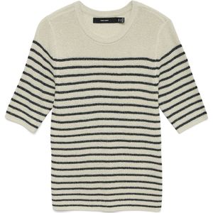 VERO MODA - Trui - Blauw - Ronde Hals - 3/4 Mouwen