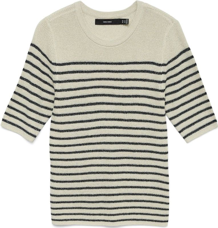 VERO MODA - Trui - Blauw - Ronde Hals - 3/4 Mouwen