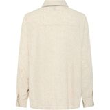 Pieces - Birch Melange Blouse - Melange - 70% Viscose 30% Linnen