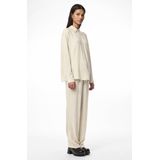 Pieces - Birch Melange Blouse - Melange - 70% Viscose 30% Linnen