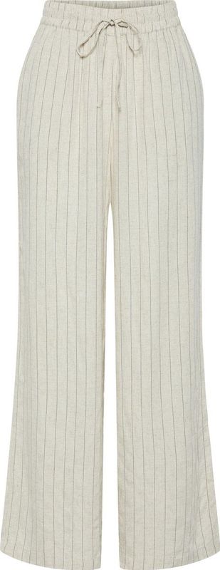 Broek - Wijde Pijpen - Zwart - 70% Viscose 30% Linnen