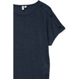 VERO MODA - T-shirt - Blauw - Viscose - Korte Mouwen - Ronde Hals
