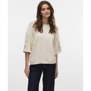 Vero Moda Vmbolda 3/4 O-Neck Sweat Birch BEIGE XS
