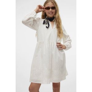 VERO MODA - Jurk - Korte Lengte - V-Hals - Katoen - Regular Fit