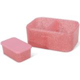 Konges Sløjd - Lunchbox - Transparant Roze - Glanzend Plastic