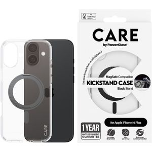 PanzerGlass CARE Case Feature Black Kickstand MagSAFE iPhone 16 Plus