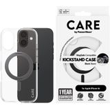 CARE by PanzerGlass® Feature Case Transparent Schwarz Kickstand & MagSafe für iPhone 16