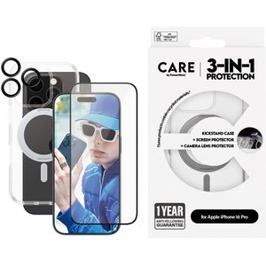 CARE by PanzerGlass Feature 3-in-1 Ceramic Bundle iPhone 16 Pro