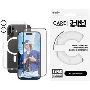 CARE by PanzerGlass - 3-in-1 - iPhone 16 - Bundle