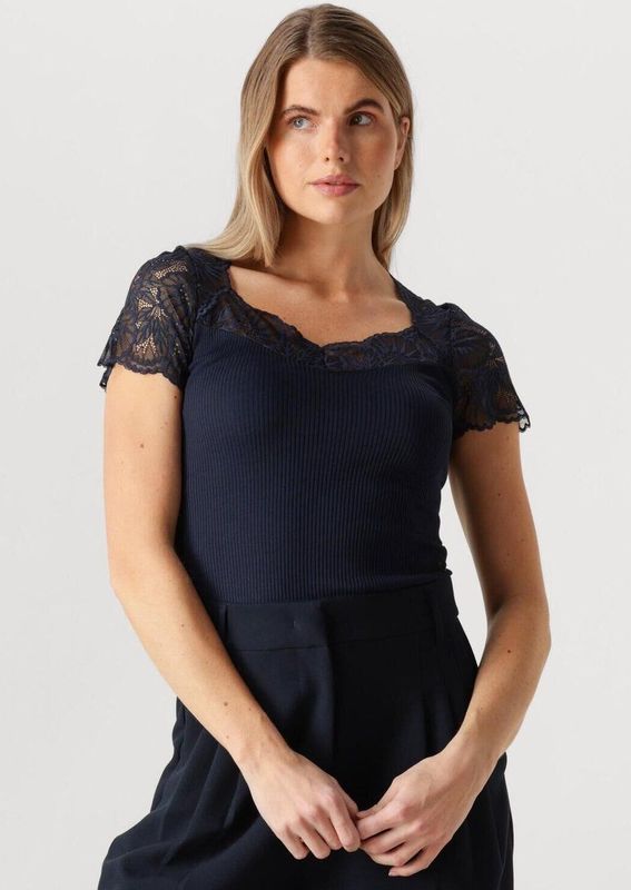 Rosemunde - Beatha Capsleeve - Top - Donkerblauw