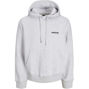 JACK & JONES Heren Jcounion Print Sweat Hood Noos, wit melange., S