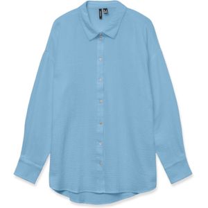 Shirt - Lichtblauw - 80% Katoen, 20% Gerecycled Katoen - Lange Mouwen