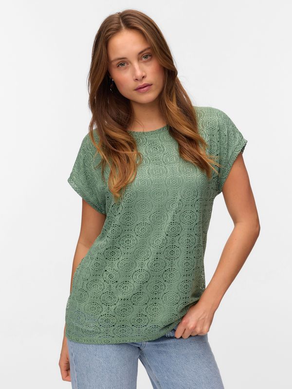 VERO MODA - VMMAYA AVA - T-shirt - Riet - Gerecycled Materiaal