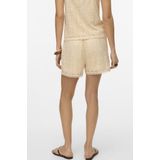 VERO MODA - VMMAYA - Korte Broek - Beige - Regular Fit - Hoge Taille