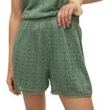 Vero Moda - VMMAYA HW SHORT - Korte Broeken - Hedge Green - Regular Fit