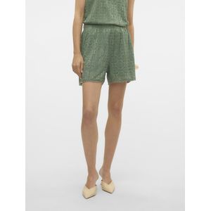 Vero Moda - VMMAYA HW SHORT - Korte Broeken - Hedge Green - Regular Fit