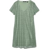 Vero Moda - Vmmaya Ss V Neck Short Dress - Hedge Green - Korte Jurk